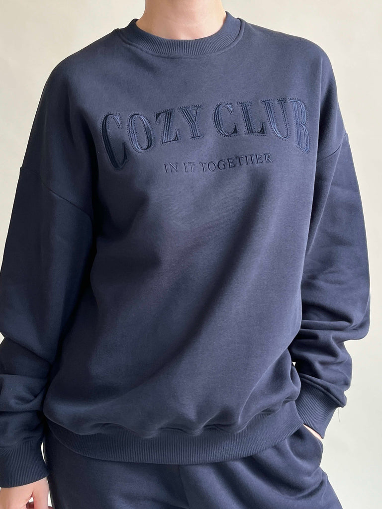 COZY CLUB sweatshirt - dark blue