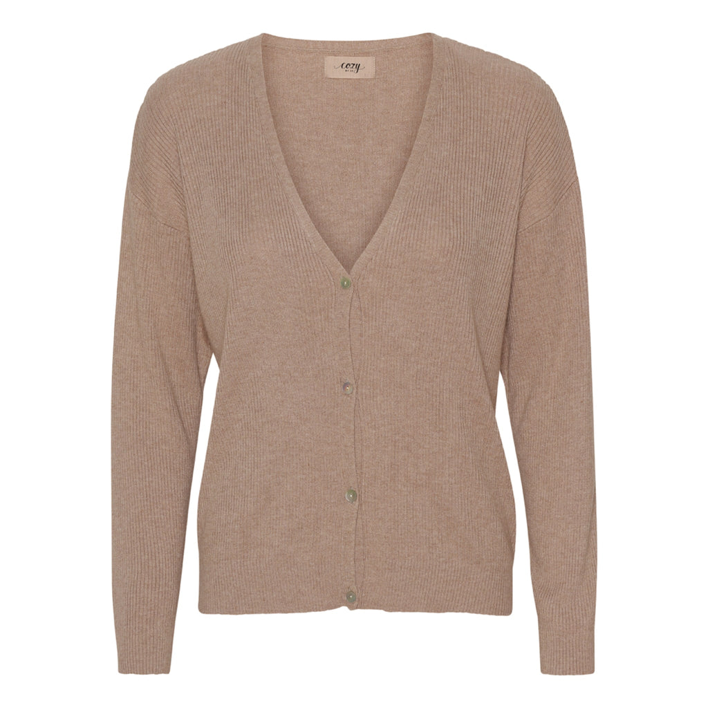 YES PLEASE cardigan - sand